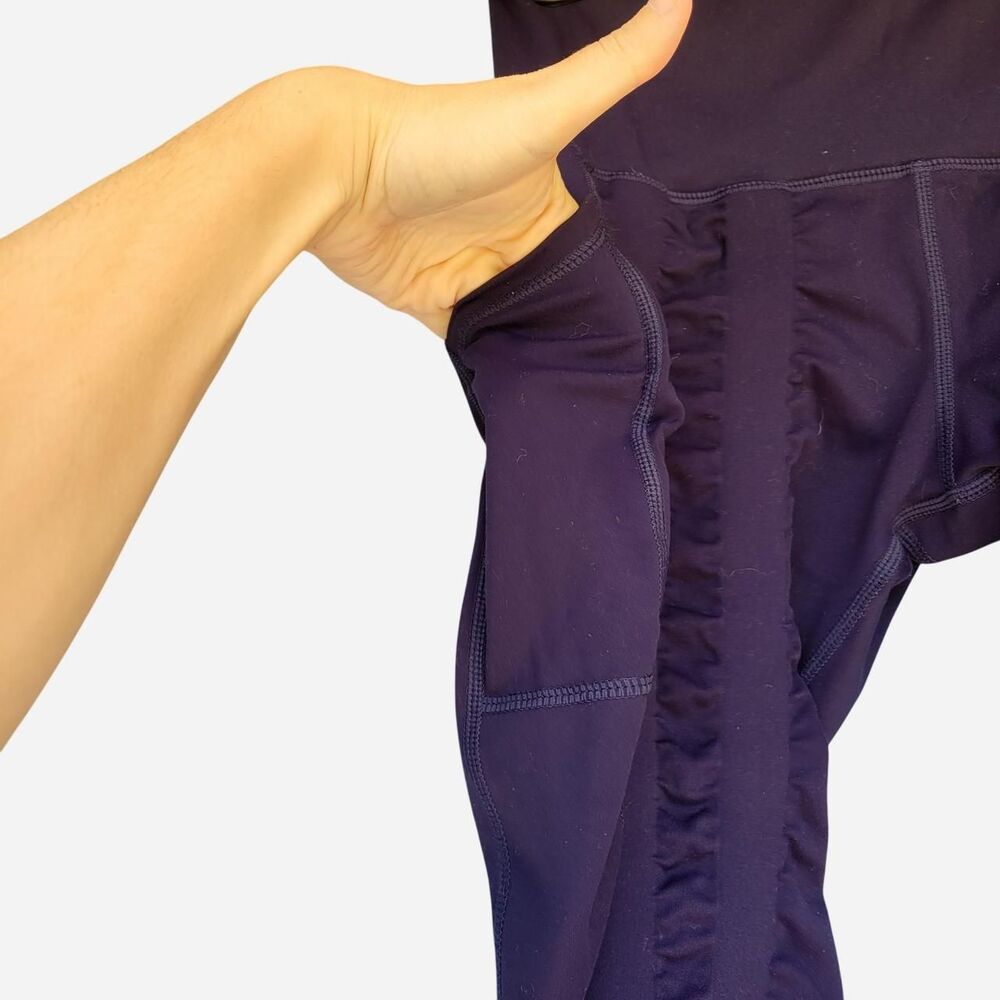 Sweetflexx High Rise Resistance Capri Leggings with Pockets in Navy Blue Size 8 - Picture 2 of 6